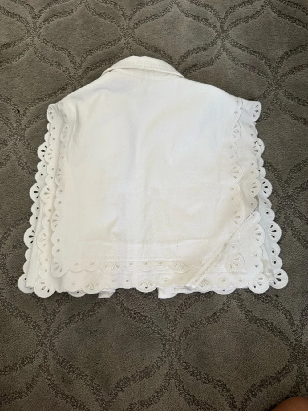 Vita Grace Nyla Cutwork Embroidery
Denim Top | White - - Picture 6 of 7